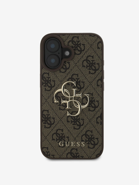 Guess Guess PU 4G fém logós fém hátlap iPhone 16 Plushoz Barna