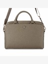 Guess Guess PU szemcsés háromszög logós notebook táska 15/16" barna
