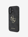 Guess Guess PU 4G fém logós hátlap iPhone 16 Plus-hoz Szürke