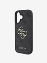 Guess Guess PU 4G fém logós hátlap iPhone 16 Plus-hoz Szürke