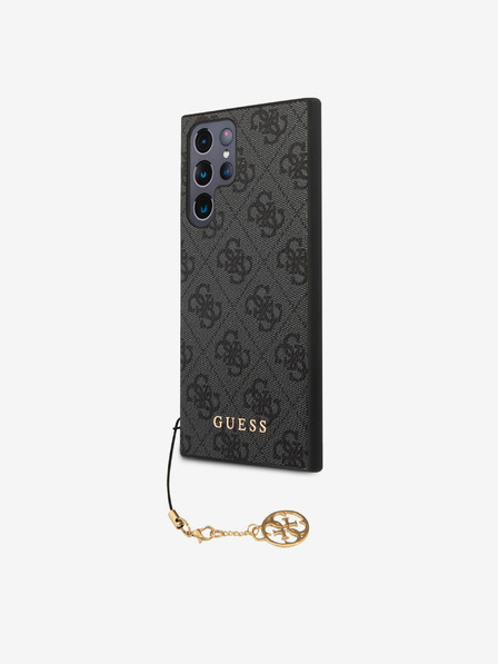 Guess 4G Charm Zadní Kryt pro Samsung Galaxy S24 Ultra Grey Telefontok