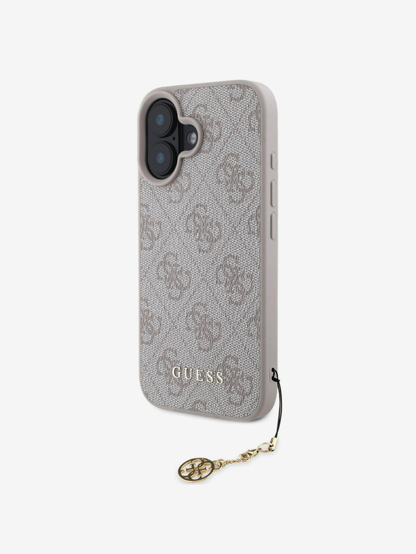 Guess 4G Charm Zadní Kryt pro iPhone 16 Tone on Tone Pink Telefontok Lila akciós termékkép 1
