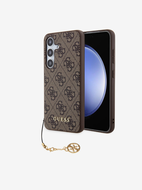 Guess 4G Charm Zadní Kryt pro Samsung Galaxy S24 Brown Telefontok Lila akciós termékkép 1