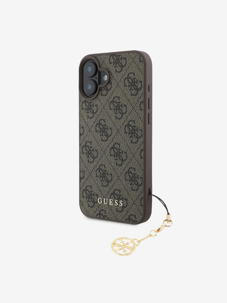 Guess Guess 4G Charm hátlap iPhone 16 Plushoz Tone on Tone Barna Barna