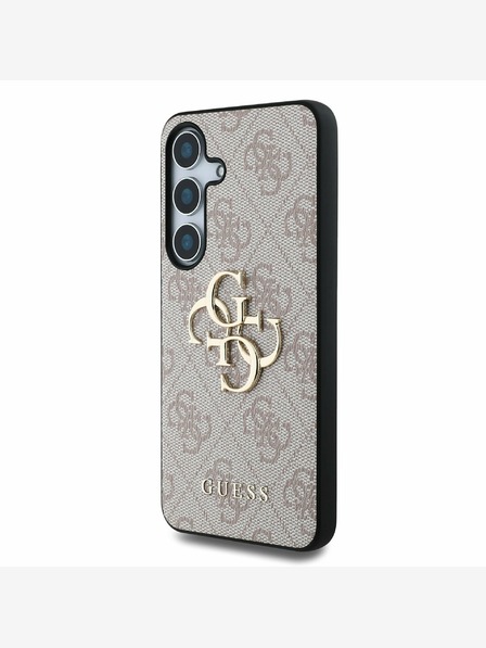 Guess Guess PU 4G fém logós hátlap a Samsung Galaxy S25 rózsaszínű modellhez