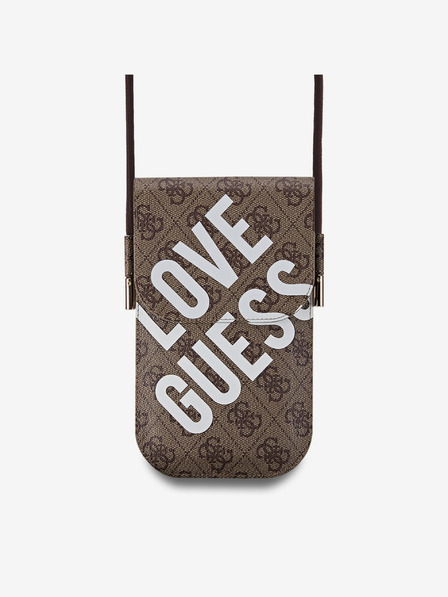 Guess Guess PU 4G Big Love logós telefontáska Barna