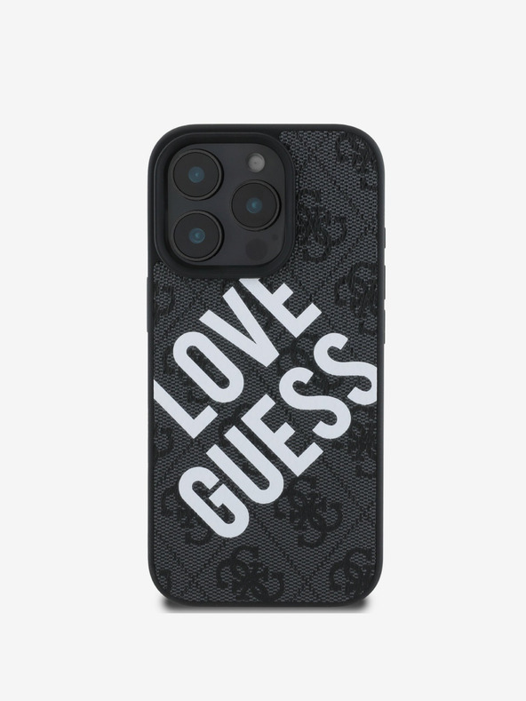 Guess PU Leather 4G Big Love Logo MagSafe Zadní Kryt pro iPhone 16 Pro Max Black Telefontok Lila termék 2. képe