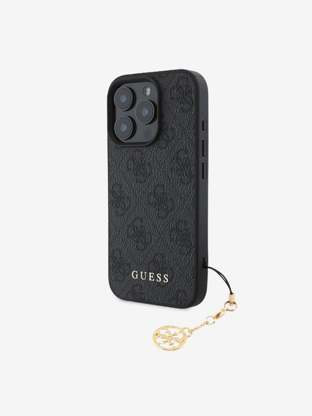 Guess Guess 4G Charm hátlapi borító iPhone 16 Pro készülékhez Tone on Tone Szürke