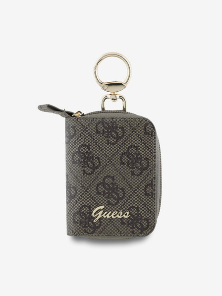 Guess Guess PU 4G Script logós kulcstartó barna