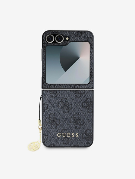 Guess 4G Charm Zadní Kryt pro Samsung Galaxy Z Flip 6 Grey Telefontok