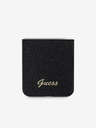 Guess Guess PC/TPU csillámpelyhek fém logós hátlap a Samsung Galaxy Z Flip 6-hoz Samsung Galaxy Z Flip 6 fekete