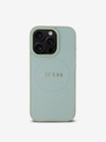 Guess Guess PU szemcsés klasszikus logós MagSafe hátlap iPhone 16 Pro iPhone 16-hoz Zöld