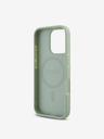 Guess Guess PU szemcsés klasszikus logós MagSafe hátlap iPhone 16 Pro iPhone 16-hoz Zöld