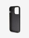 Guess Guess PU fix csillogó 4G fém logós fém hátlap iPhone 15 Pro Max-hoz Fekete
