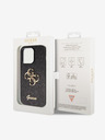 Guess Guess PU fix csillogó 4G fém logós fém hátlap iPhone 15 Pro Max-hoz Fekete