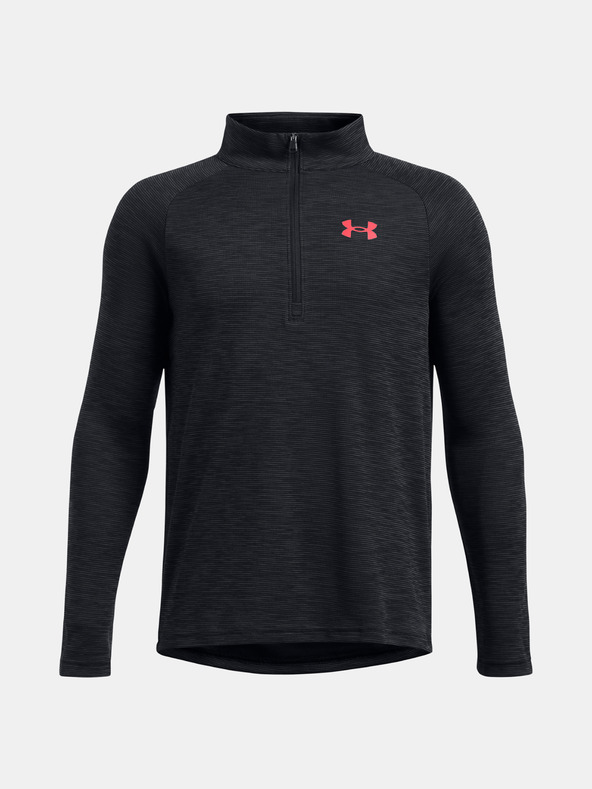 Under Armour UA Tech Textured 1/2 Zip Gyerek Póló Fekete akciós termékkép 1