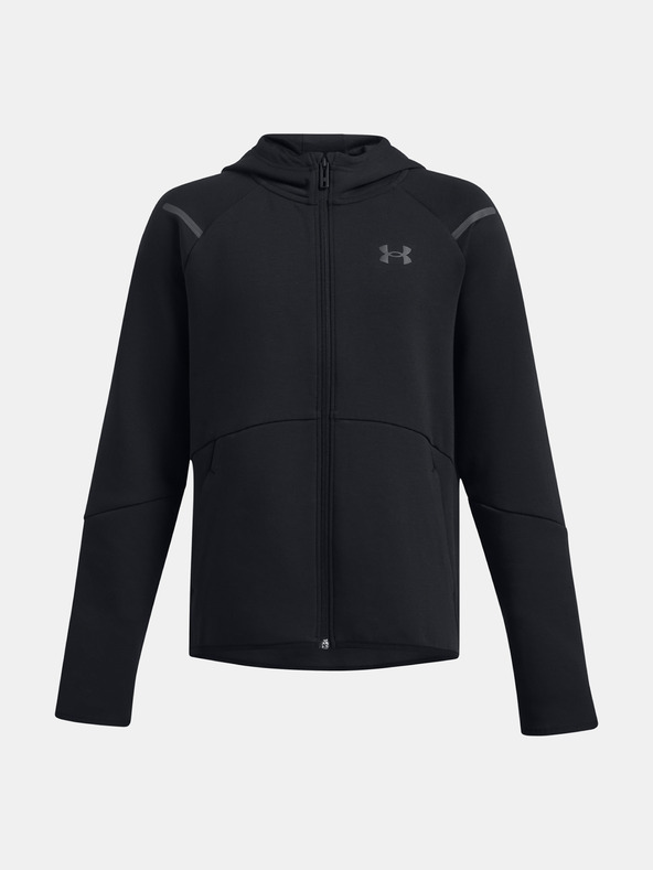 Under Armour UA B Unstoppable Flc FZ Gyerek Melegítőfelsők Fekete akciós termékkép 1