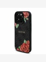 Guess Guess PU bőr 4G rózsák MagSafe hátlap iPhone 16 Pro Max-hoz Fekete