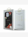 Guess Guess PU bőr 4G rózsák MagSafe hátlap iPhone 16 Pro Max-hoz Fekete