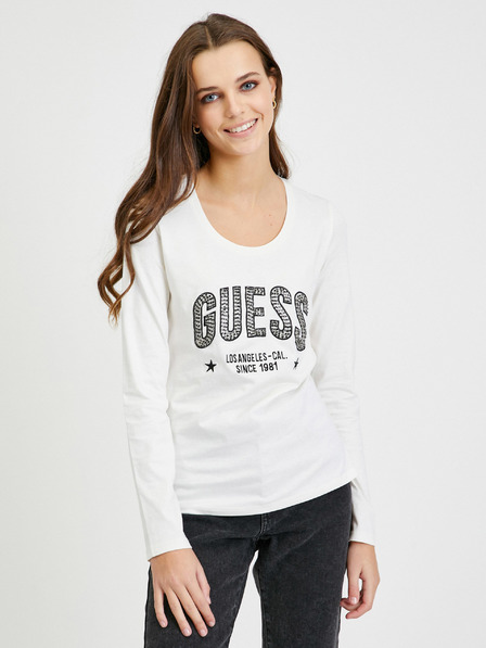 Guess Fehér Női hosszú ujjú póló Guess Mirela