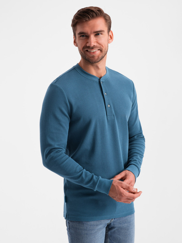 Ombre Clothing Férfi gofris kötött Ombre ruházat V4 OM-LSCL-0120 OM-LSCL-0120