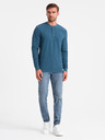 Ombre Clothing Férfi gofris kötött Ombre ruházat V4 OM-LSCL-0120 OM-LSCL-0120