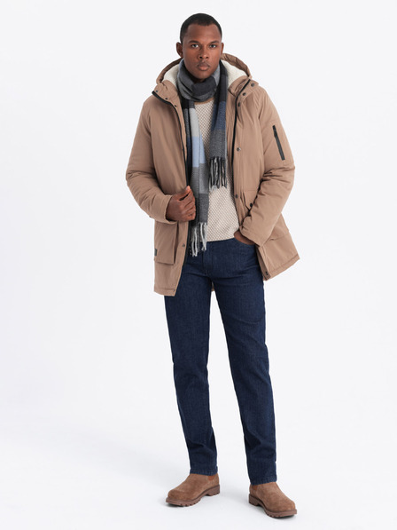 Ombre Clothing Férfi hosszú parka kabát Ombre Clothing