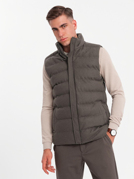 Ombre Clothing Férfi steppelt mellény neon akcentussal Ombre Clothing Ombre ruházat