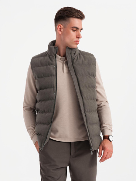 Ombre Clothing Férfi steppelt mellény neon akcentussal Ombre Clothing Ombre ruházat