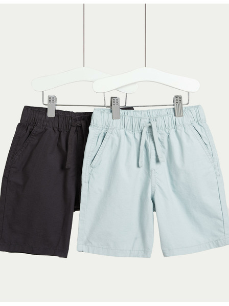 Marks & Spencer Ripstop rövidnadrág 100% pamutból, 2 db-os csomag (2–8 éves) Marks & Spencer szürke