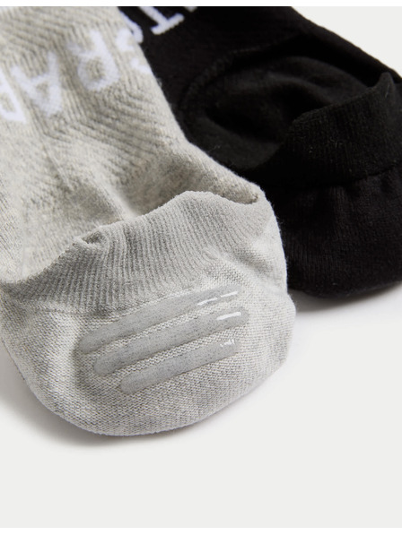 Marks & Spencer 3 db láthatatlan betétű edzőcipő zokni Trainer Liners™ Supima® pamut keverékből Marks & Spencer többszínű
