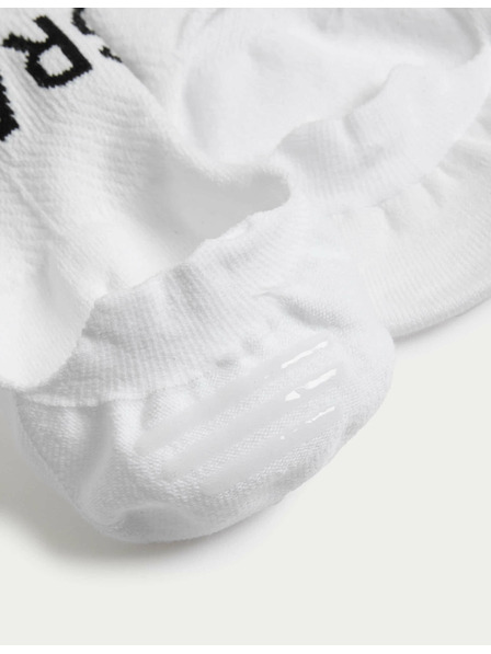 Marks & Spencer 3 darabos láthatatlan Trainer Liners™ zokni Supima® pamut keverékből, Marks & Spencer fehér
