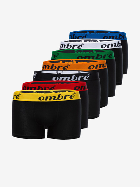Ombre Clothing Fekete férfi boxeralsó - 7 csomag Ombre Clothing U157 Férfi boxeralsó - 7 csomag Ombre Clothing U157