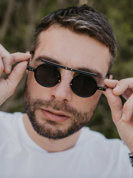 VEYREY Fekete unisex VeyRey Steampunk Punnyostion napszemüveg