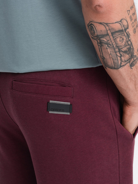 Ombre Clothing Burgundia férfi alapvető tréningnadrág Ombre ruházat