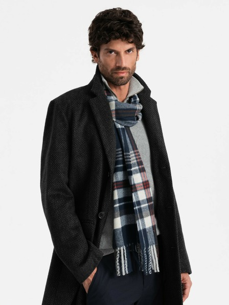 Ombre Clothing Férfi skót kockás rojtos sál Ombre ruházat