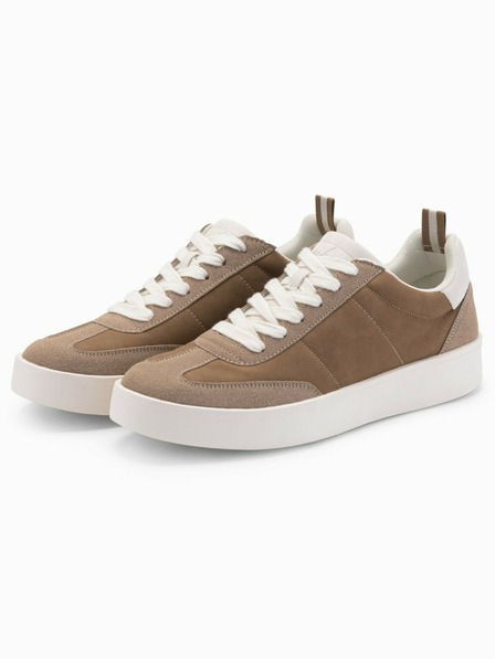 Ombre Clothing Oldschool férfi vastag talpú tornacipő világos barna Ombre ruházat