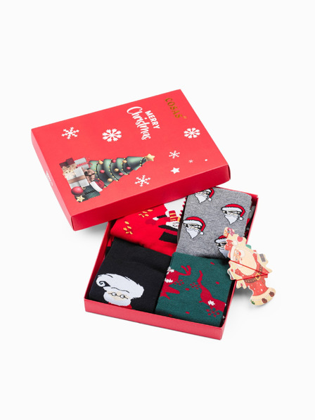 Edoti Férfi zokni X-mas box mix 4-es csomag EDOTI