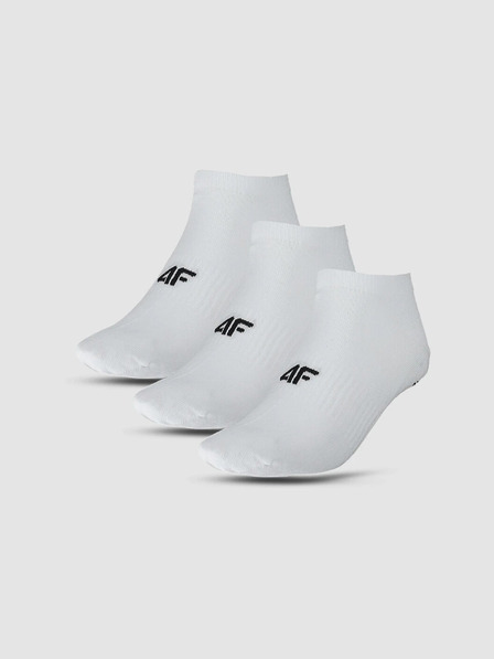 4F Férfi alkalmi bokazokni (5 csomag) 4F - Fehér