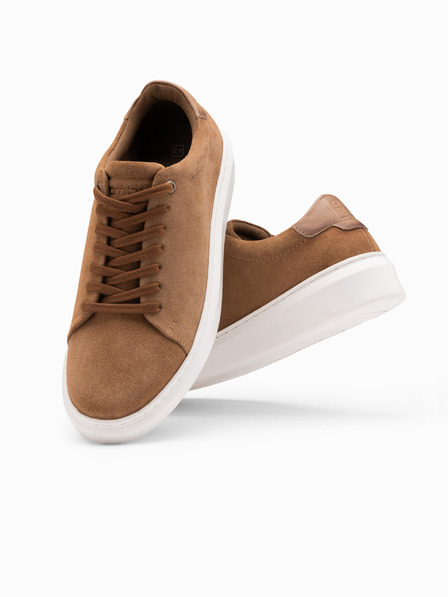 Ombre Clothing Klasszikus férfi puha szarvasbőr tornacipő Ombre ruházat