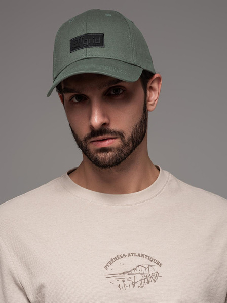 Ombre Clothing Férfi baseball sapka téglalap alakú patch zöld Ombre Ruházat