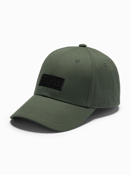 Ombre Clothing Férfi baseball sapka téglalap alakú patch zöld Ombre Ruházat