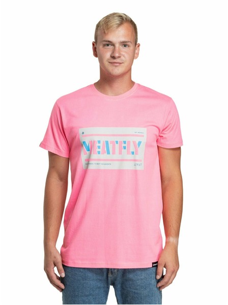 Meatfly Meatfly férfi póló Rele Neon Pink | Rózsaszín | Méret