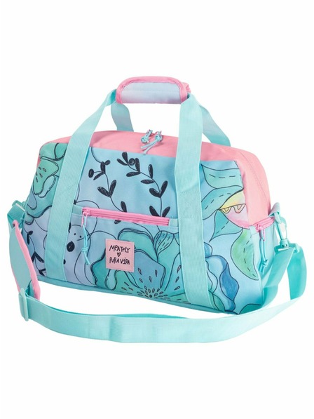 Meatfly Meatfly utazótáska X Pura Vida Mavis Menta Virágok | Kék | Térfogat 26 L