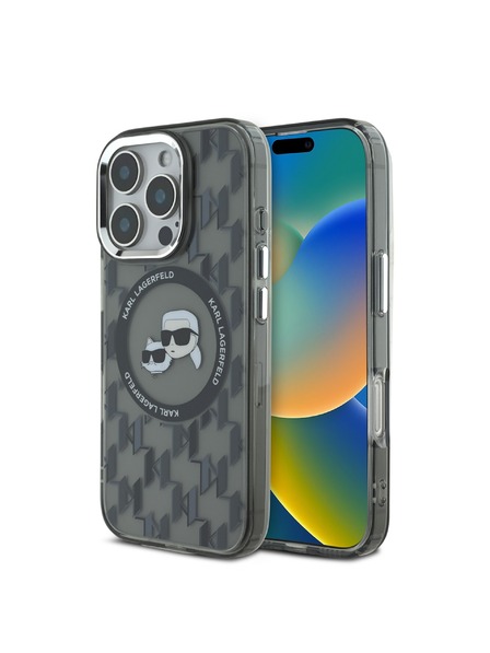 Karl Lagerfeld Karl Lagerfeld IML Monogram K&CH Fejek MagSafe Hátlap iPhone 16 Pro Max Fekete