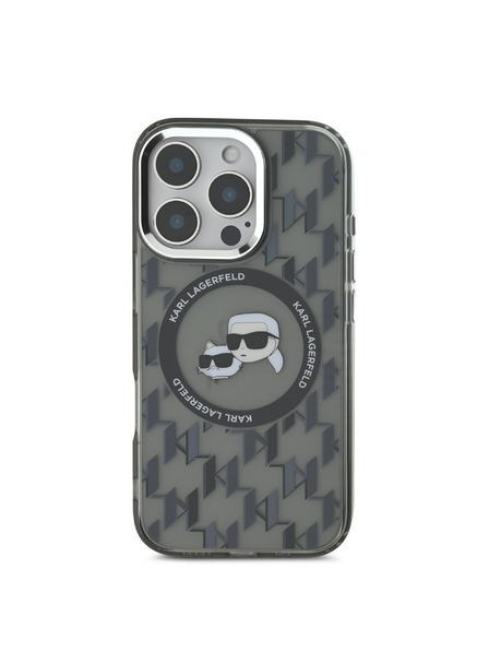 Karl Lagerfeld Karl Lagerfeld IML Monogram K&CH Fejek MagSafe Hátlap iPhone 16 Pro Max Fekete