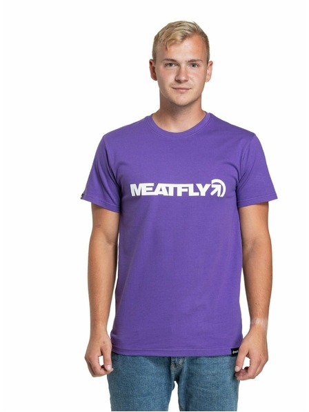 Meatfly Meatfly férfi póló Logex Lila | Lila | Méret S | 100% pamut