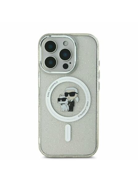 Karl Lagerfeld Karl Lagerfeld IML Csillogó Karl and Choupette MagSafe Hátlap iPhone 16 Pro Max Átlátszó