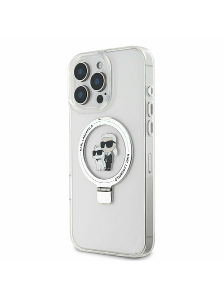 Karl Lagerfeld Karl Lagerfeld Gyűrűs Állvány Karl and Choupette MagSafe Hátlap iPhone 16 Pro Fehér