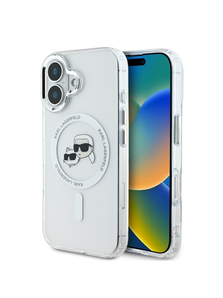Karl Lagerfeld Karl Lagerfeld IML K&CH Heads Fém Keret MagSafe Hátlap iPhone 16 Plus Átlátszó